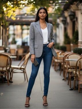 NWT Judith & Charles Vincenza Plaid Blazer Size 10 $525